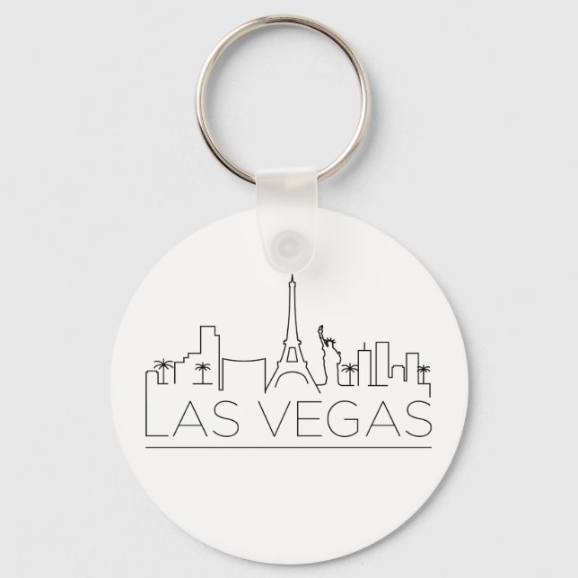 Las Vegas Stylized Skyline Keychain (Front)