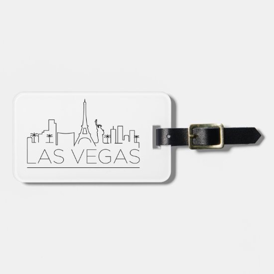 Las Vegas Stylized Skyline Luggage Tag