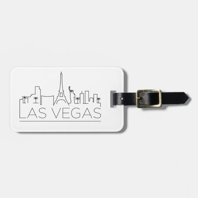 Las Vegas Stylized Skyline Luggage Tag (Front Horizontal)