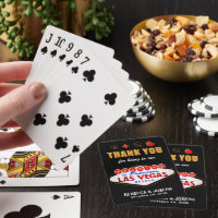 Las Vegas Thank You Being Our Wedding Party Gifts Playing Cards