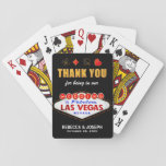 Las Vegas Thank You Being Our Wedding Party Gifts Playing Cards at Zazzle