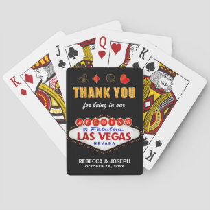 Las Vegas Thank You Being Our Wedding Party Gifts Poker Cards
