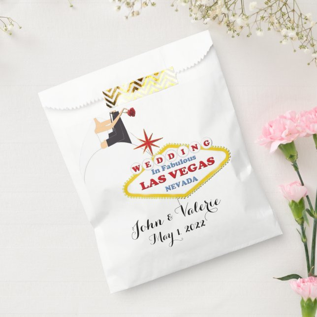 Las Vegas Thank you Wedding Favor Gift Bags (Sealed)