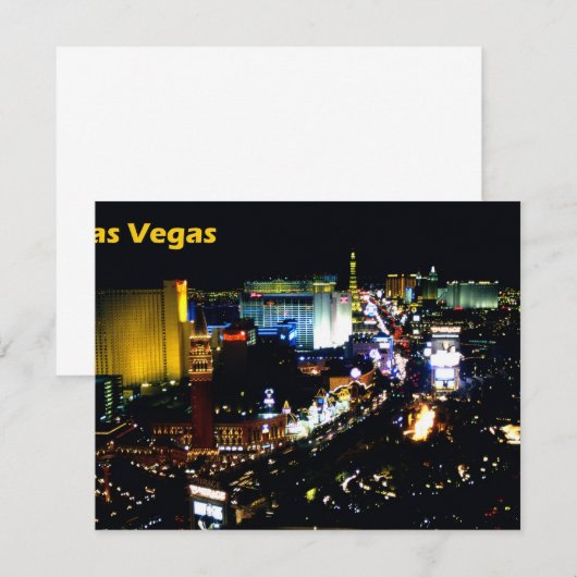 Las Vegas The Strip at night (Front/Back)