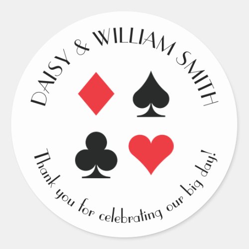 Las Vegas Theme Custom Text Sticker in Red Black