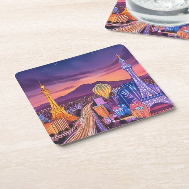 Las Vegas Theme Party Coasters  (Angled)