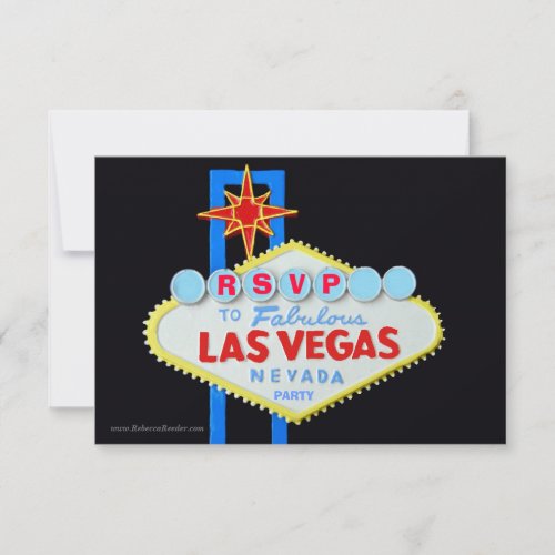 Las Vegas Theme Party RSVP enclosure