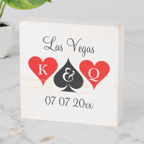 Las Vegas theme wedding decor Wooden box sign