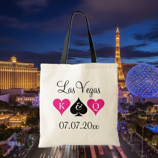 Las Vegas theme wedding tote bags for bridesmaids (Las Vegas wedding tote)