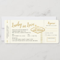 Las Vegas Ticket Boarding Pass Destination Wedding