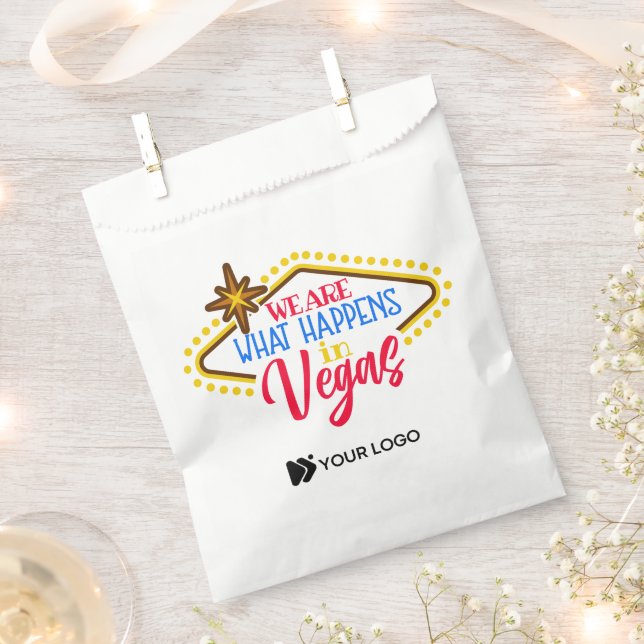 Las Vegas Trade Show Giveaway Logo Favor Bag (Clipped)