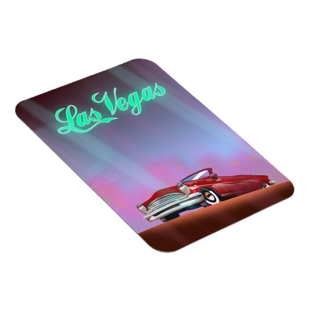 Las Vegas travel poster Postcard Magnet (Right Side)