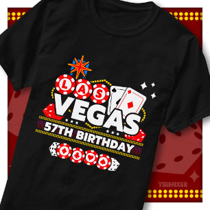 Las Vegas Trip 57th Birthday Party Squad Crew T-Shirt