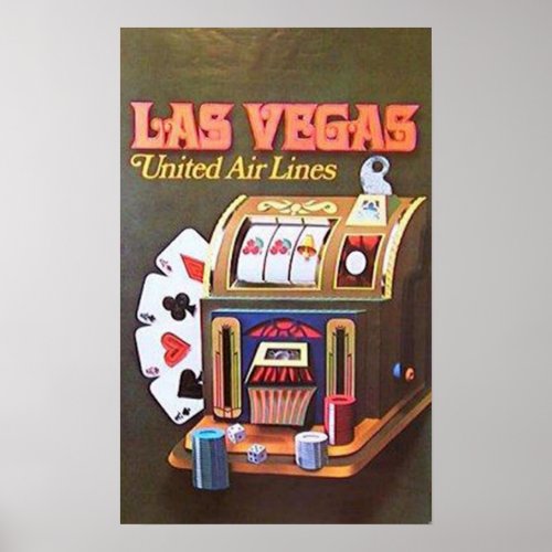 Las Vegas United Air Lines Poster