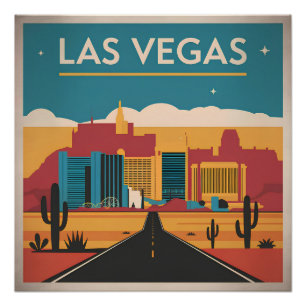 Las Vegas USA vintage Poster