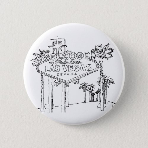 Las Vegas Vacation Drawing Vacation Art Traveling  Button