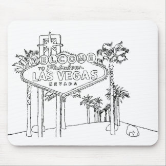 Las Vegas Vacation Drawing Vacation Art Traveling  Mouse Pad