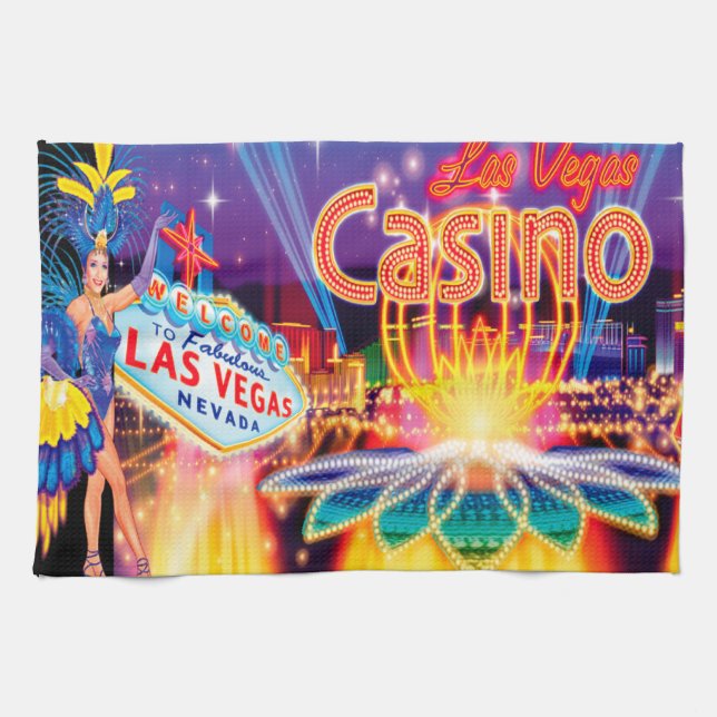 Las Vegas Vacation Kitchen Towel (Horizontal)