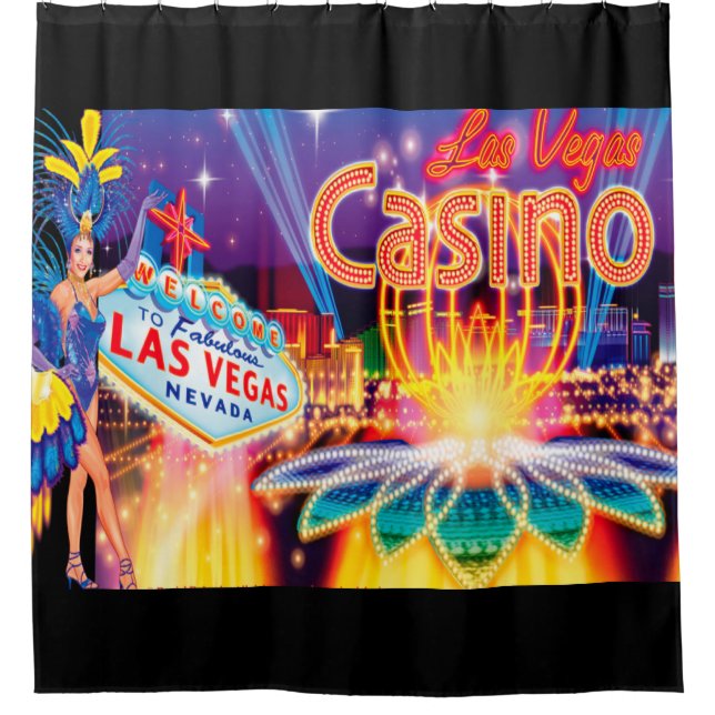 Las Vegas Vacation Shower Curtain (Front)