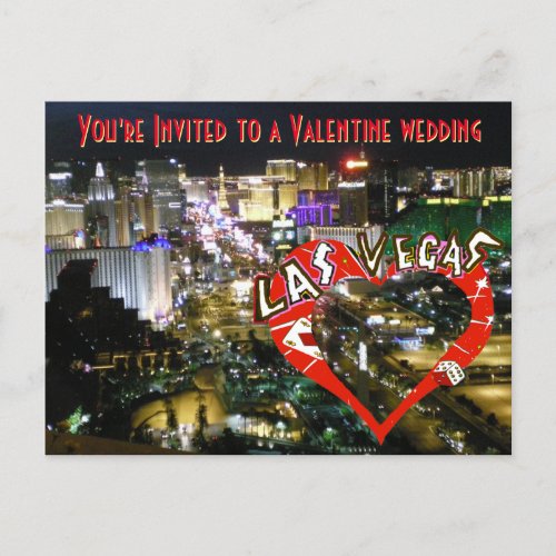 Las Vegas Valentine Wedding Photo Announcement