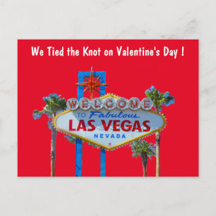 Las Vegas Valentine Wedding Photo Announcement