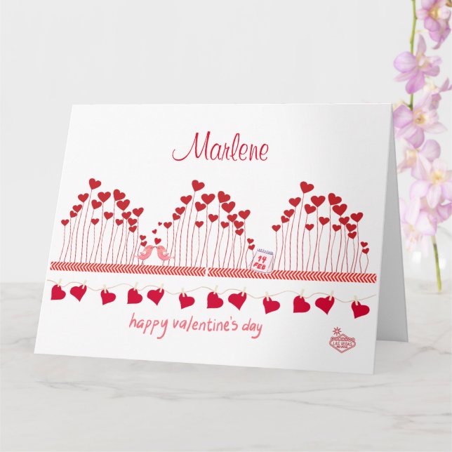 Las Vegas Valentine's Day Card (Orchid)
