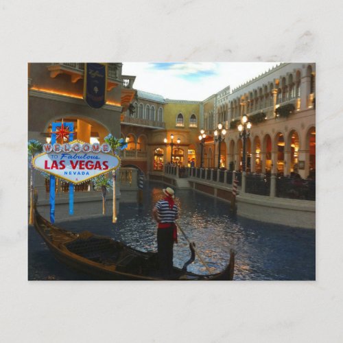 Las Vegas Venetian Gondola Postcard