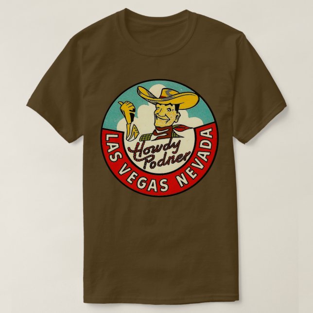 Las Vegas Vic Vintage Travel T-Shirt (Design Front)