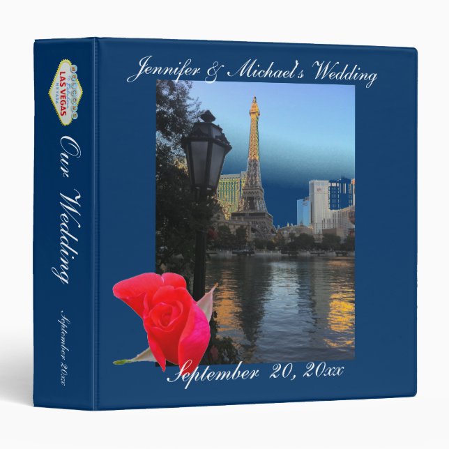 Las Vegas View Wedding Album Binder (Front/Spine)