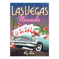 Las Vegas vintage style vacation poster