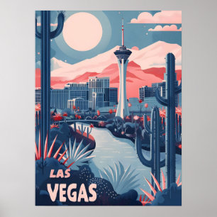 Las Vegas Vintage Travel Ad Art Poster