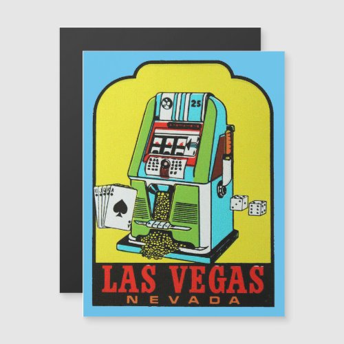 Las Vegas Vintage Travel Magnetic Card