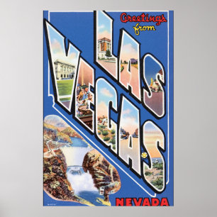 Las Vegas Vintage Travel Poster Artwork
