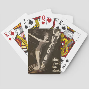 Las Vegas vintage travel poster Poker Cards