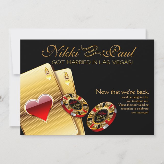 Las Vegas VIP Reception | black Invitation (Front)