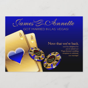 Las Vegas VIP Reception blue Invitation