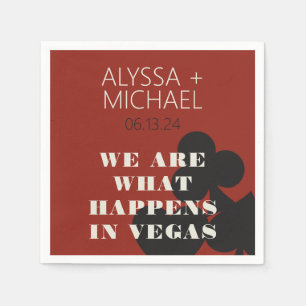 Las Vegas We Are What Happens Wedding Cocktail Napkins