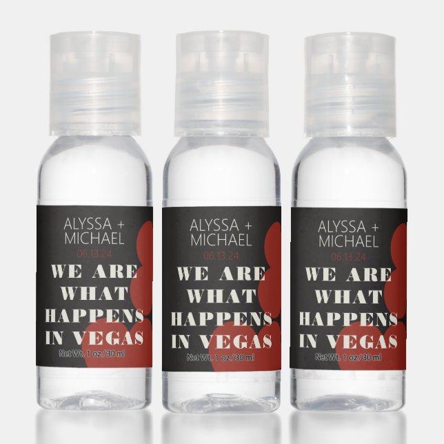 Las Vegas We Are What Happens Wedding Favor Hand Sanitizer (Set)