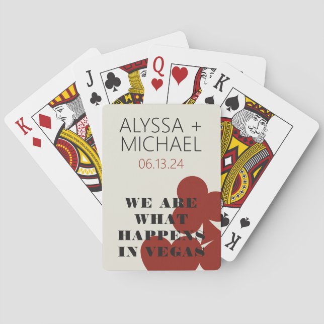 Las Vegas We Are What Happens Wedding Favor Poker Cards (Back)