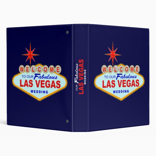 Las Vegas Wedding Album 3 Ring Binder