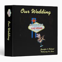 Las Vegas Wedding Album with Welcome Sign
