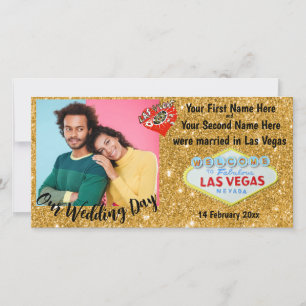 Las Vegas Wedding Announcement Photo
