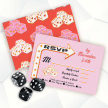 Las Vegas Wedding arrow sign rsvp response cards