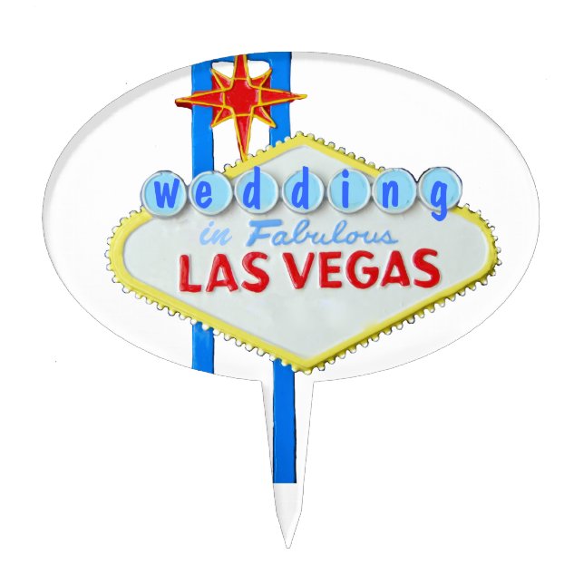 Las Vegas Wedding Cake Pick (Front)