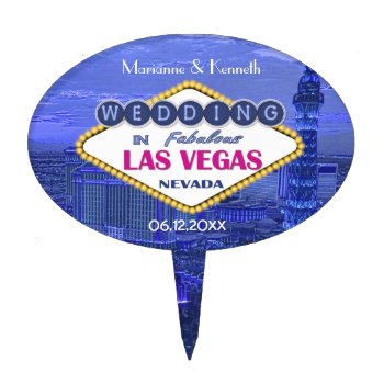 Las Vegas Wedding Cake Topper by SpiceTree_Weddings at Zazzle