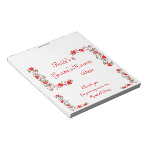 Las Vegas Wedding Candy Bar Wrapper Party Favor Notepad