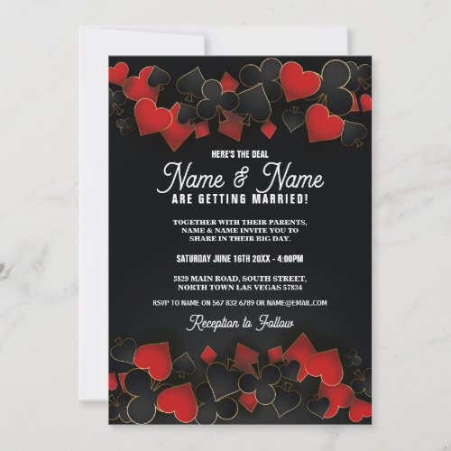 Las Vegas Wedding Casino Royale Party Cards Invite