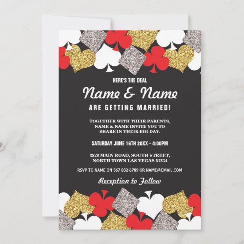 Las Vegas Wedding Casino Royale Party Cards Invite