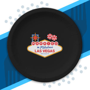 Las Vegas Wedding - Couple Married in Las Vegas Paper Plates