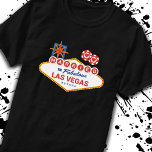 Las Vegas Wedding - Couple Married in Las Vegas T-Shirt<br><div class="desc">Planning a Vegas bachelorette party or getting married in Vegas? This Vegas wedding design is perfect for a reception or honeymoon in Vegas! Turn heads on the Las Vegas strip, do some gambling at the casino, or day drinking poolside at a Vegas club! Features "Married in Vegas" design w/ a...</div>